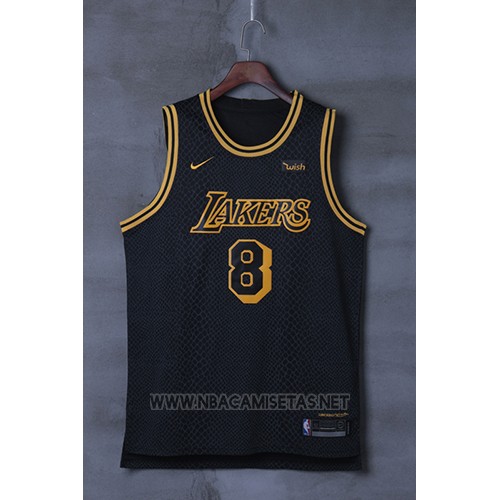 Camiseta Los Angeles Lakers Kobe Bryant NO 8 Ciudad 2017-18 Negro